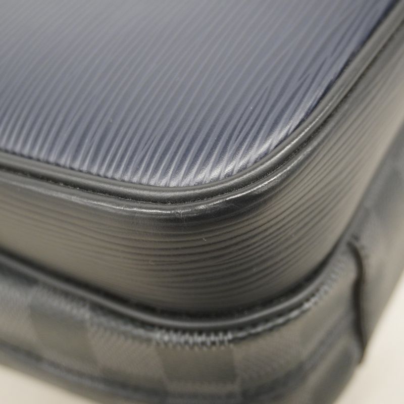 Louis Vuitton Epi Damier Graphite Nile NM M51466 Black Blue Men's Shoulder Bag