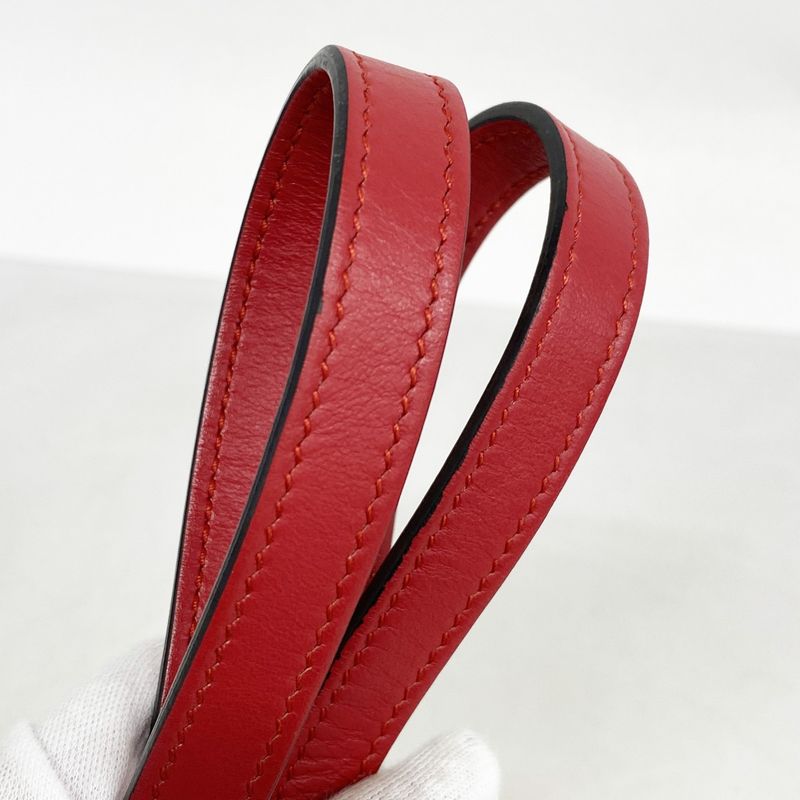 Gucci Shoulder Bag GG Marmont 448065 Leather Red Gold Hardware Women