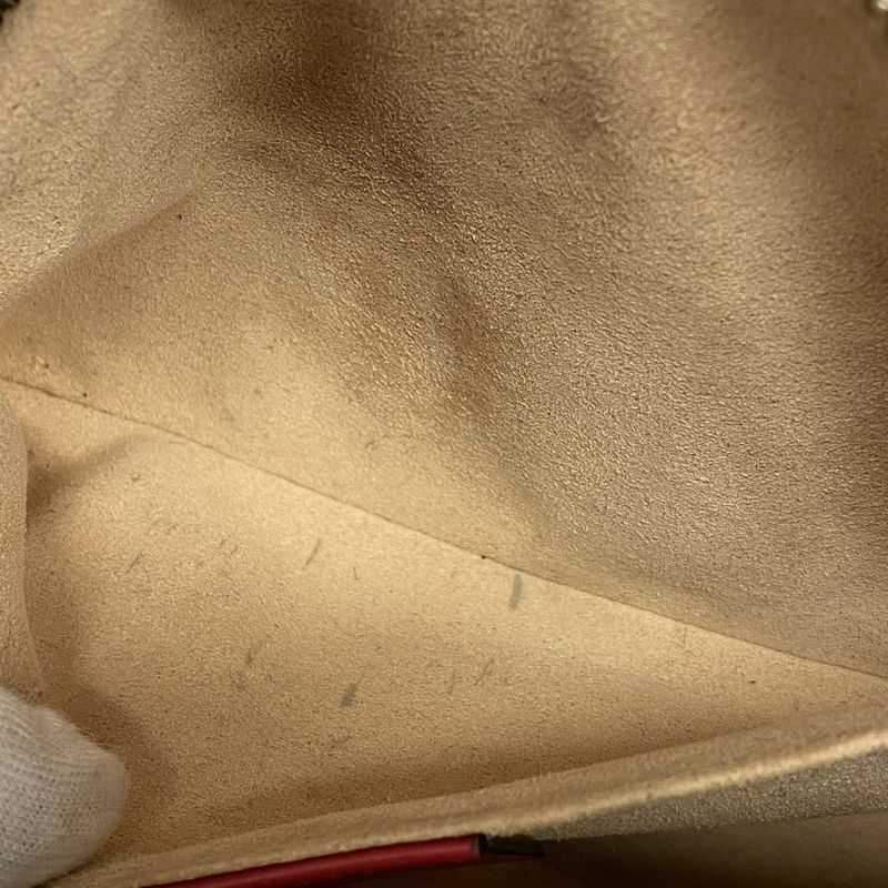 Gucci Shoulder Bag GG Marmont 448065 Leather Red Gold Hardware Women