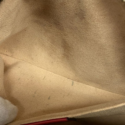 Gucci Shoulder Bag GG Marmont 448065 Leather Red Gold Hardware Women