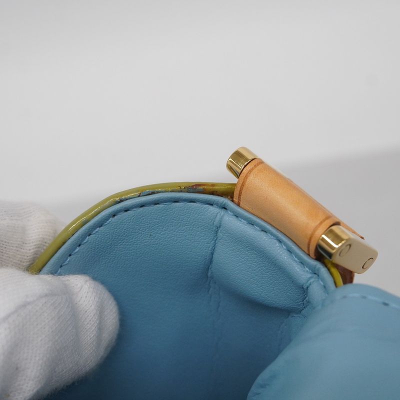 Louis Vuitton Shoulder Bag Vernis Thompson Street M91009 Baby Blue Women's