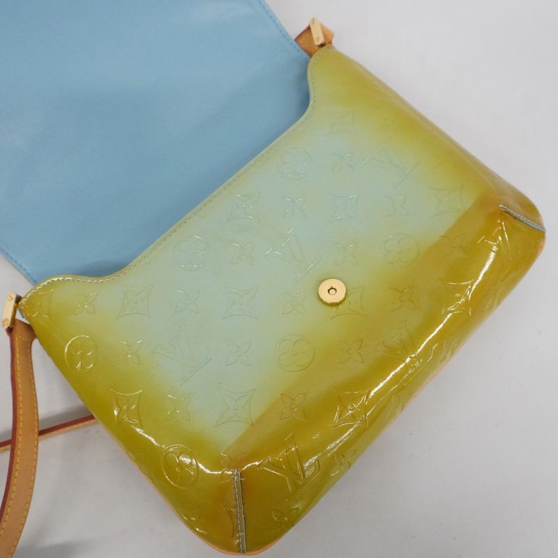 Louis Vuitton Shoulder Bag Vernis Thompson Street M91009 Baby Blue Women's