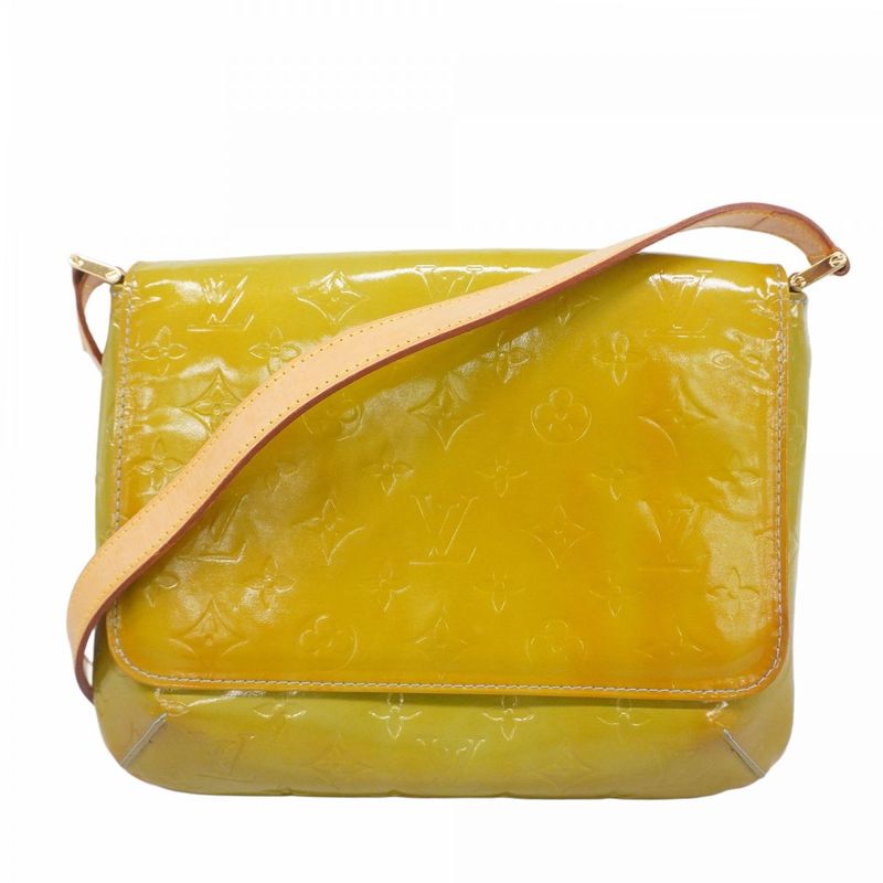 Louis Vuitton Shoulder Bag Vernis Thompson Street M91009 Baby Blue Women's