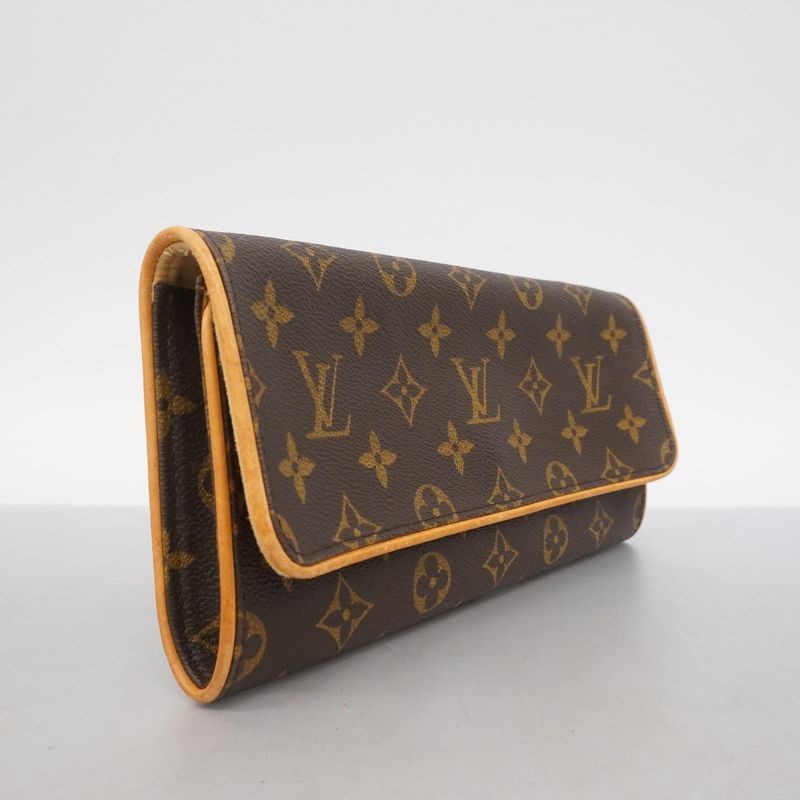 Louis Vuitton Shoulder Bag Monogram Pochette Twin GM M51852 Brown Ladies