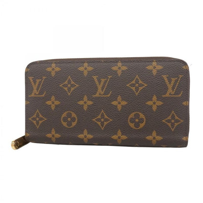 Louis Vuitton Long Wallet Monogram Zippy Wallet M41895 Brown Fuchsia Women