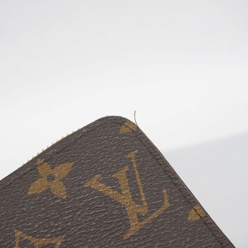 Louis Vuitton Long Wallet Monogram Zippy Wallet M41895 Brown Fuchsia Women