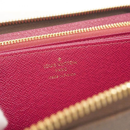 Louis Vuitton Long Wallet Monogram Zippy Wallet M41895 Brown Fuchsia Women