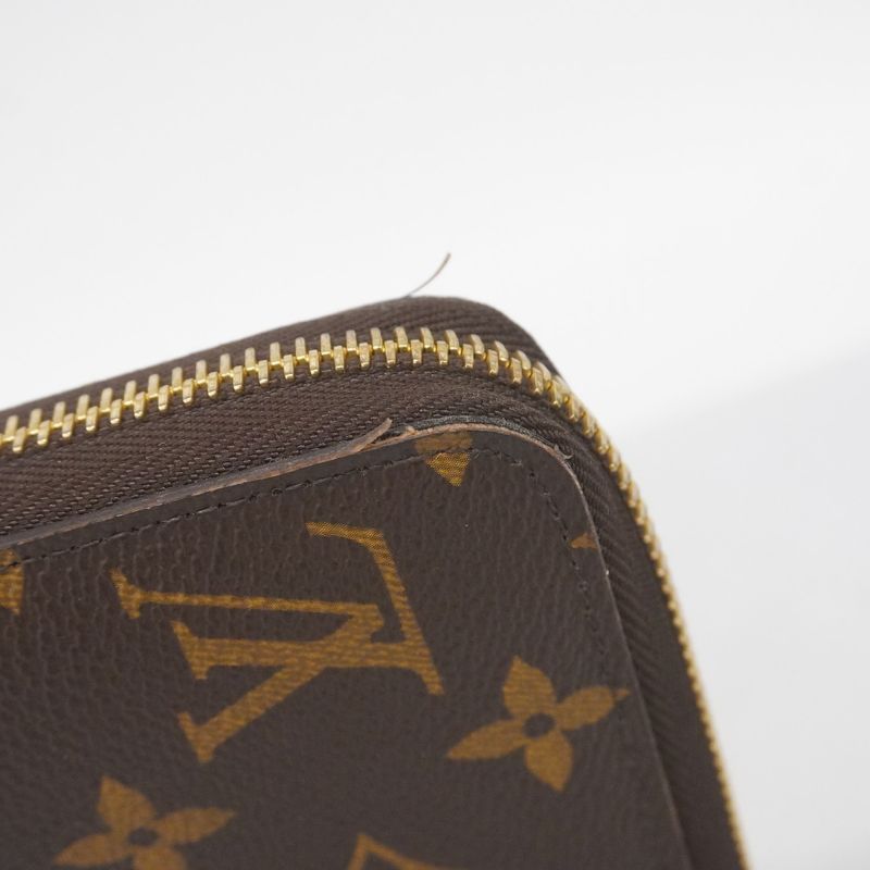 Louis Vuitton Long Wallet Monogram Zippy Wallet M41895 Brown Fuchsia Women