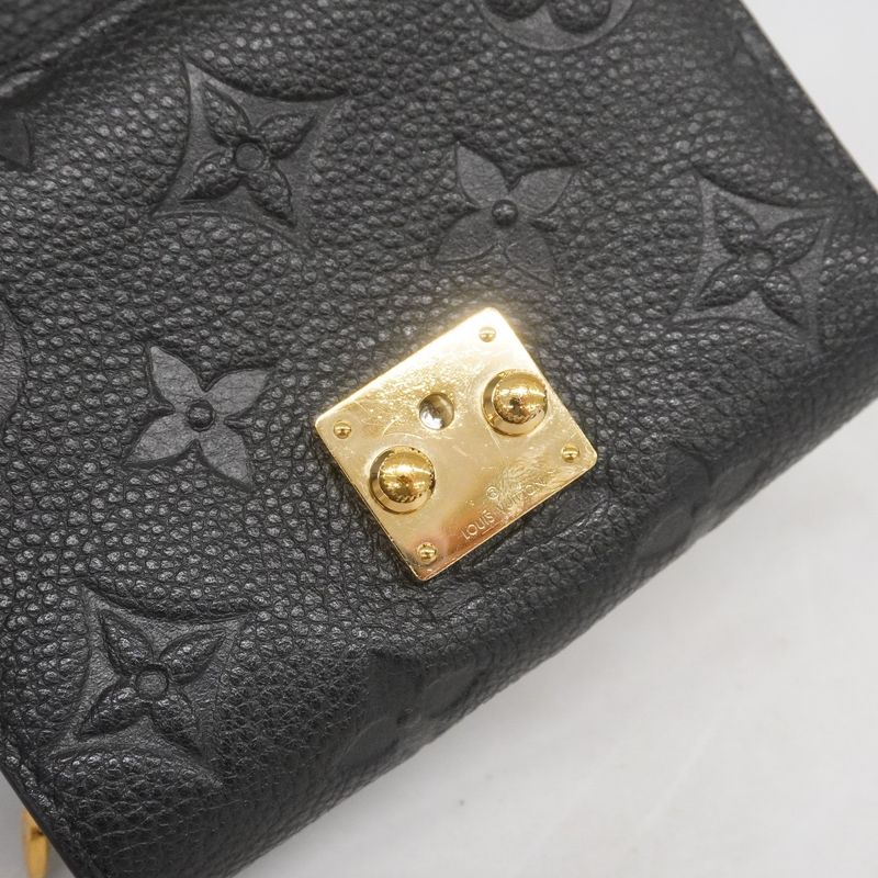 Louis Vuitton Monogram And Empreinte Portefeuille Metis Compact M80880 Noir