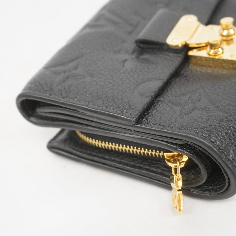 Louis Vuitton Monogram And Empreinte Portefeuille Metis Compact M80880 Noir