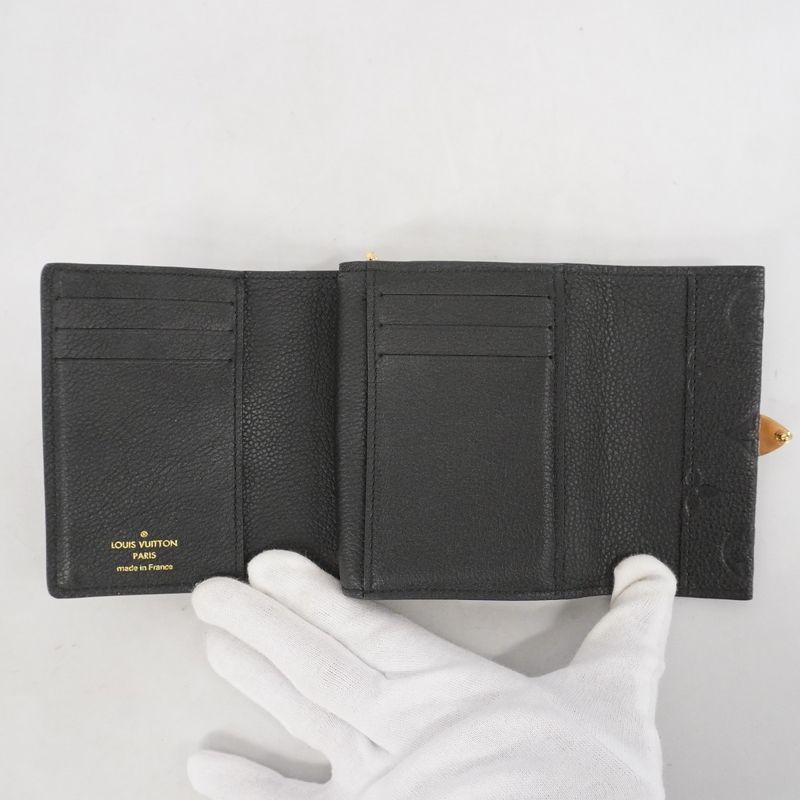 Louis Vuitton Monogram And Empreinte Portefeuille Metis Compact M80880 Noir