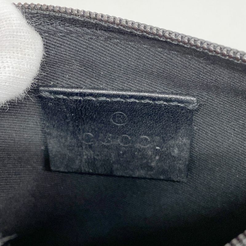 Gucci Tote Bag GG Canvas 101920 Canvas Black Silver Hardware Women's