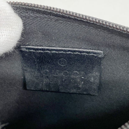 Gucci Tote Bag GG Canvas 101920 Canvas Black Silver Hardware Women's