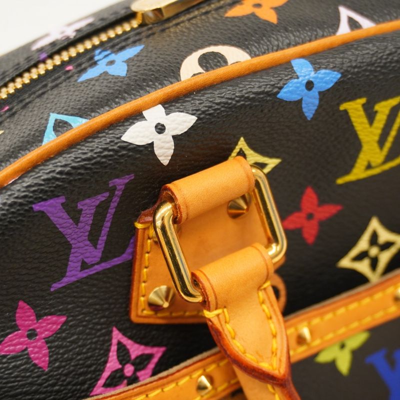 Louis Vuitton Monogram Multicolor Trouville M92662 Noir Black Women