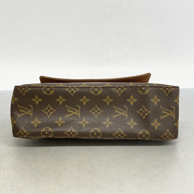 Louis Vuitton Shoulder Bag Monogram Mini Looping M51147 Brown Ladies