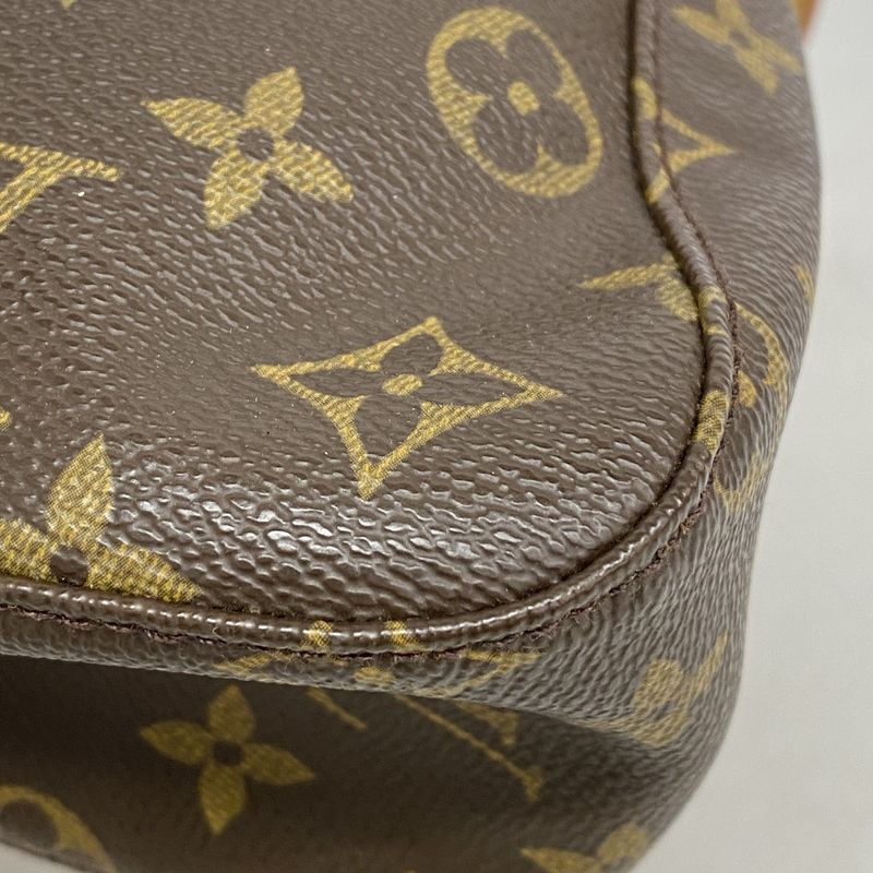 Louis Vuitton Shoulder Bag Monogram Mini Looping M51147 Brown Ladies