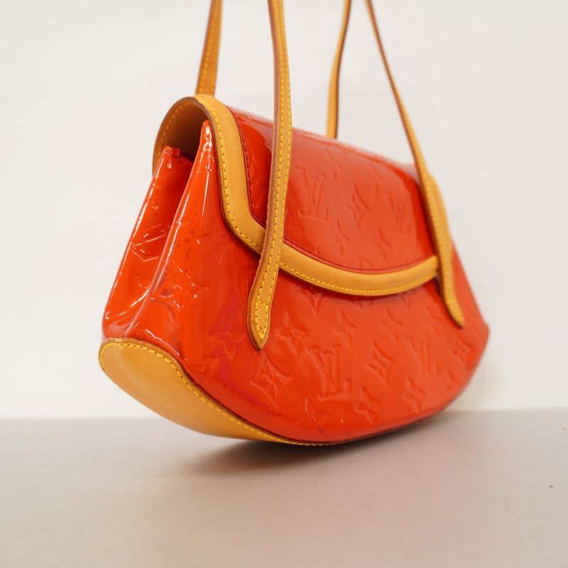 Louis Vuitton Shoulder Bag Vernis Biscayne Bay PM M91291 Rouge Women's