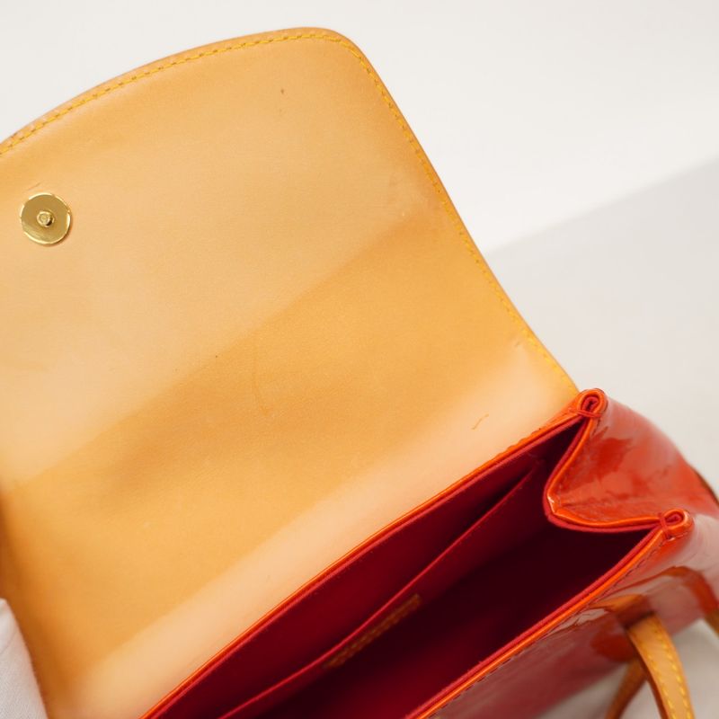 Louis Vuitton Shoulder Bag Vernis Biscayne Bay PM M91291 Rouge Women's