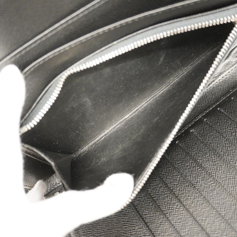 Louis Vuitton Long Wallet Damier Graphite Zippy XL N41503 Black Gray Men's