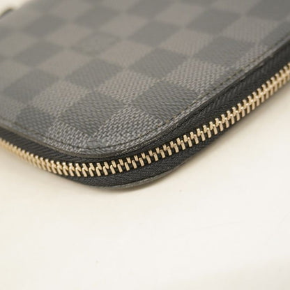 Louis Vuitton Long Wallet Damier Graphite Zippy XL N41503 Black Gray Men's