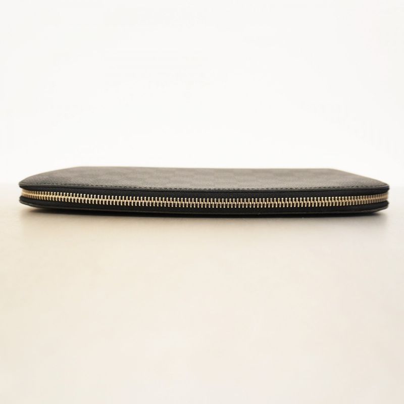 Louis Vuitton Long Wallet Damier Graphite Zippy XL N41503 Black Gray Men's