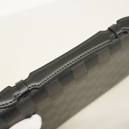 Louis Vuitton Long Wallet Damier Graphite Zippy XL N41503 Black Gray Men's