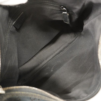 Gucci Shoulder Bag GG Canvas 131211 Canvas Black Silver Hardware Women