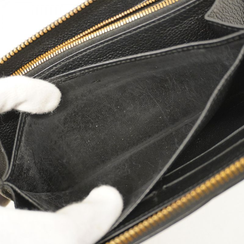 Louis Vuitton Monogram Empreinte Zippy Wallet M60571 Noir Black Ladies