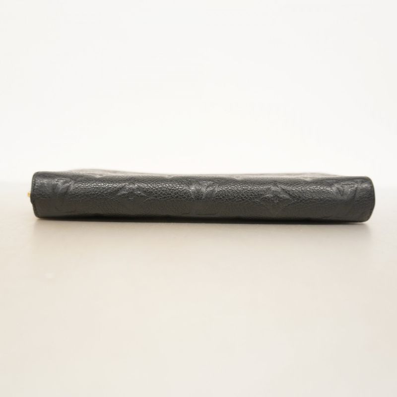 Louis Vuitton Monogram Empreinte Zippy Wallet M60571 Noir Black Ladies