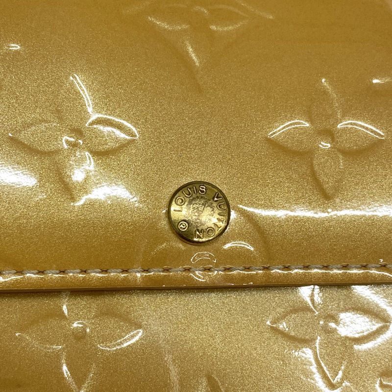 Louis Vuitton Vernis Pochette Porte Monet Cles Di M91380 Noisette Women's Long