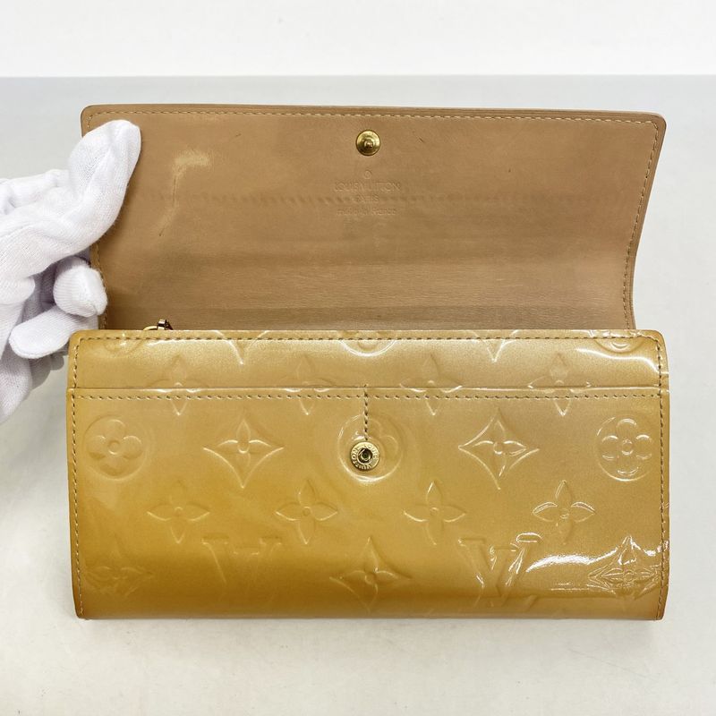 Louis Vuitton Vernis Pochette Porte Monet Cles Di M91380 Noisette Women's Long