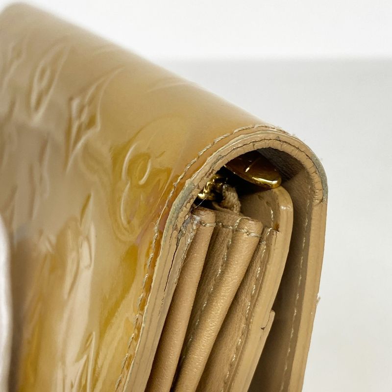 Louis Vuitton Vernis Pochette Porte Monet Cles Di M91380 Noisette Women's Long