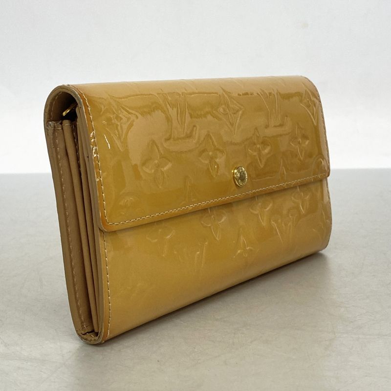 Louis Vuitton Vernis Pochette Porte Monet Cles Di M91380 Noisette Women's Long