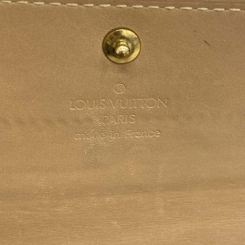 Louis Vuitton Vernis Pochette Porte Monet Cles Di M91380 Noisette Women's Long