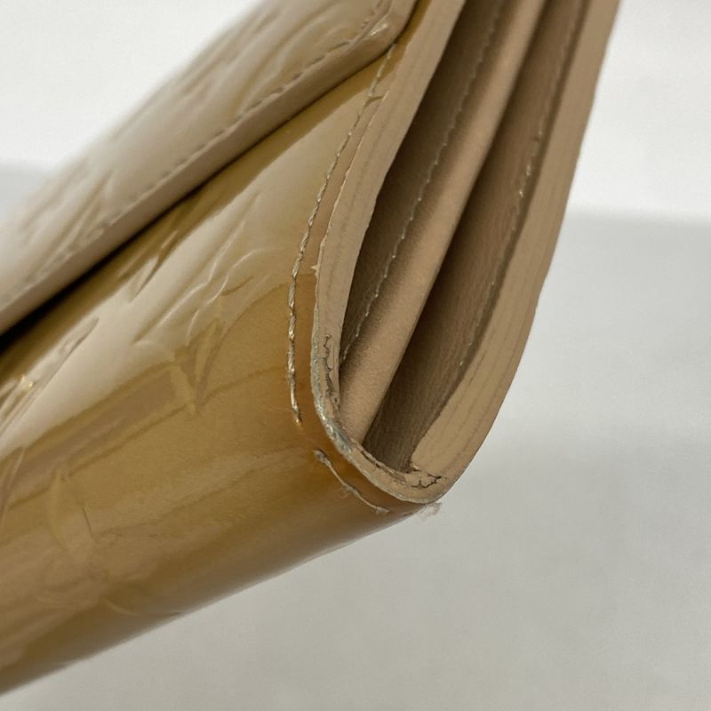 Louis Vuitton Vernis Pochette Porte Monet Cles Di M91380 Noisette Women's Long