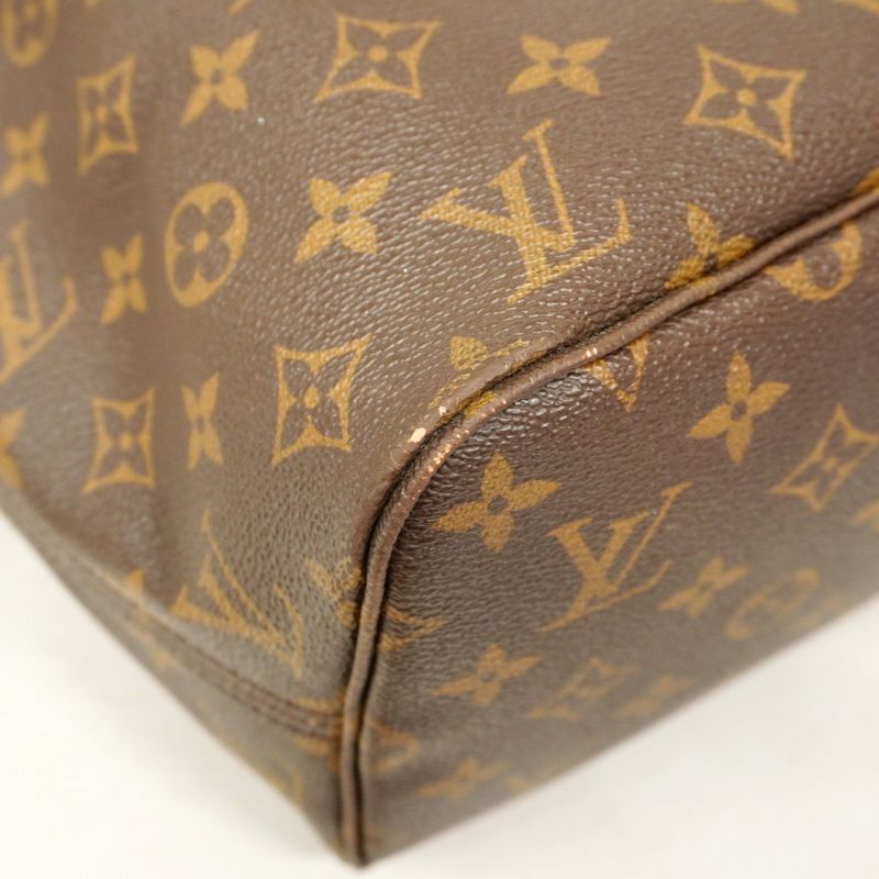 Louis Vuitton Tote Bag Monogram Neverfull MM M40156 Brown Gold Hardware Women