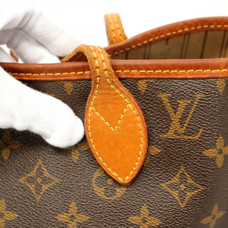 Louis Vuitton Tote Bag Monogram Neverfull MM M40156 Brown Gold Hardware Women