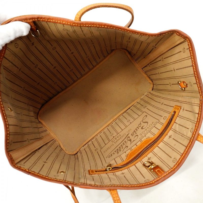 Louis Vuitton Tote Bag Monogram Neverfull MM M40156 Brown Gold Hardware Women