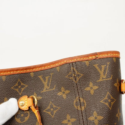 Louis Vuitton Tote Bag Monogram Neverfull MM M40156 Brown Gold Hardware Women