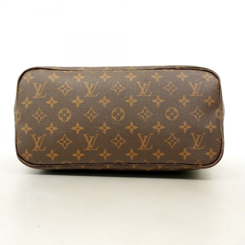 Louis Vuitton Tote Bag Monogram Neverfull MM M40156 Brown Gold Hardware Women