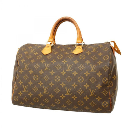 Louis Vuitton Handbag Monogram Speedy 35 M41107 Brown Gold Hardware Women