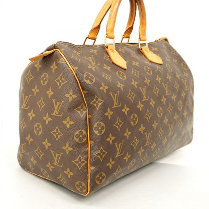 Louis Vuitton Handbag Monogram Speedy 35 M41107 Brown Gold Hardware Women