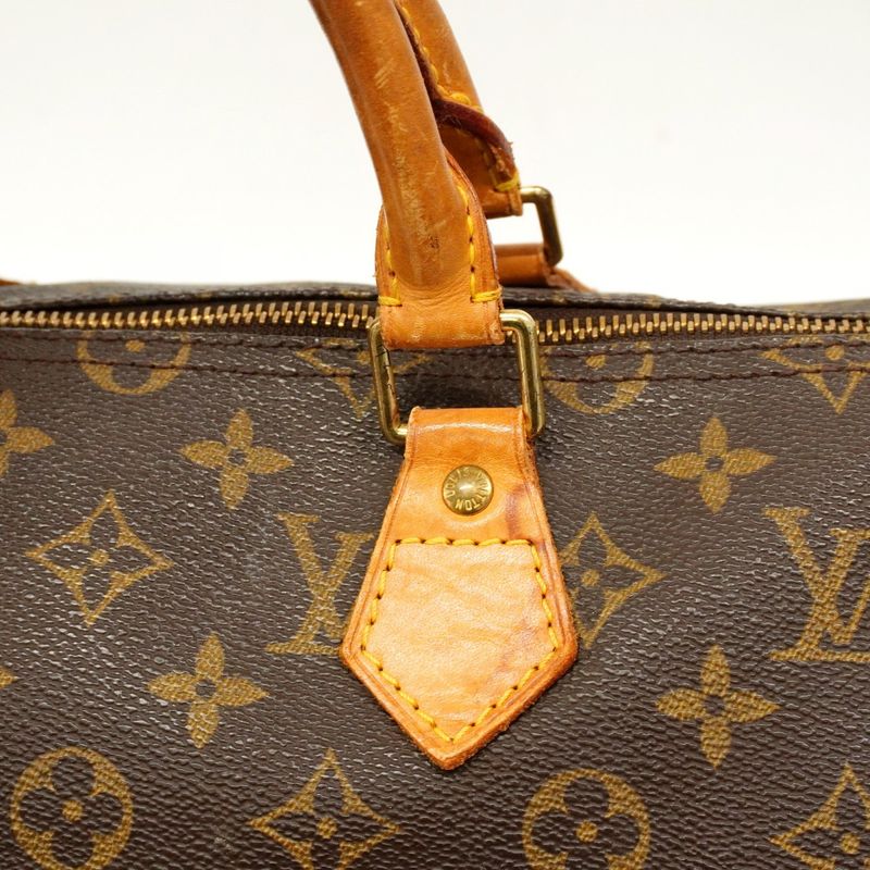 Louis Vuitton Handbag Monogram Speedy 35 M41107 Brown Gold Hardware Women