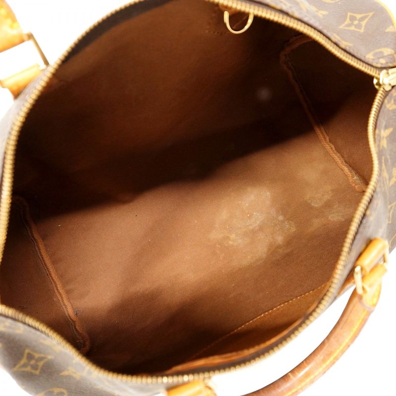 Louis Vuitton Handbag Monogram Speedy 35 M41107 Brown Gold Hardware Women
