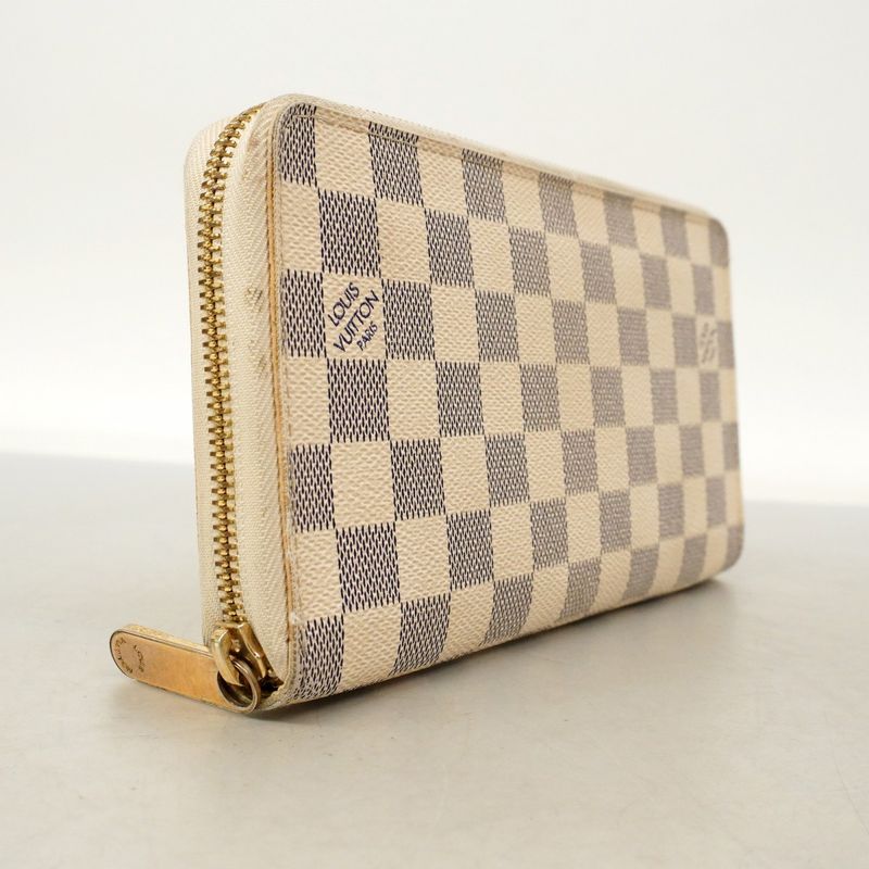 Louis Vuitton Damier Azure Zippy Organizer N60012 White Ladies
