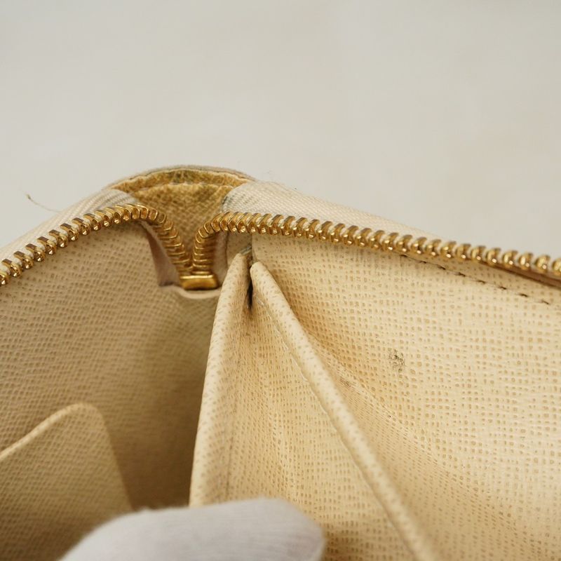 Louis Vuitton Damier Azure Zippy Organizer N60012 White Ladies