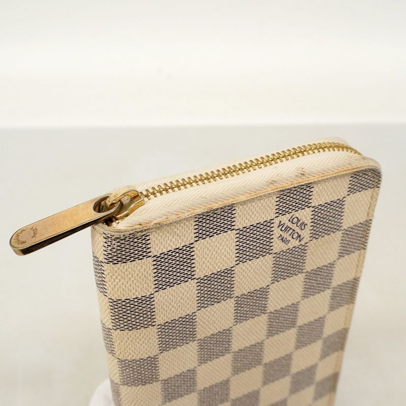 Louis Vuitton Damier Azure Zippy Organizer N60012 White Ladies