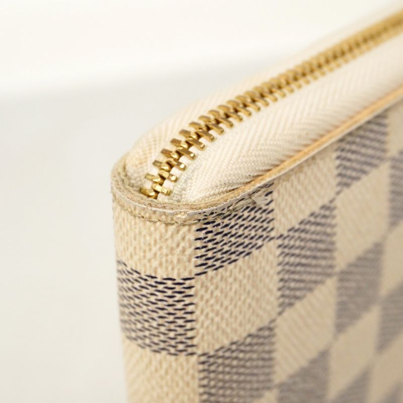 Louis Vuitton Damier Azure Zippy Organizer N60012 White Ladies