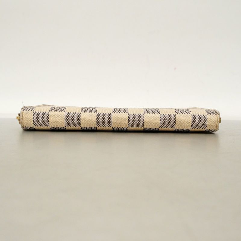 Louis Vuitton Damier Azure Zippy Organizer N60012 White Ladies