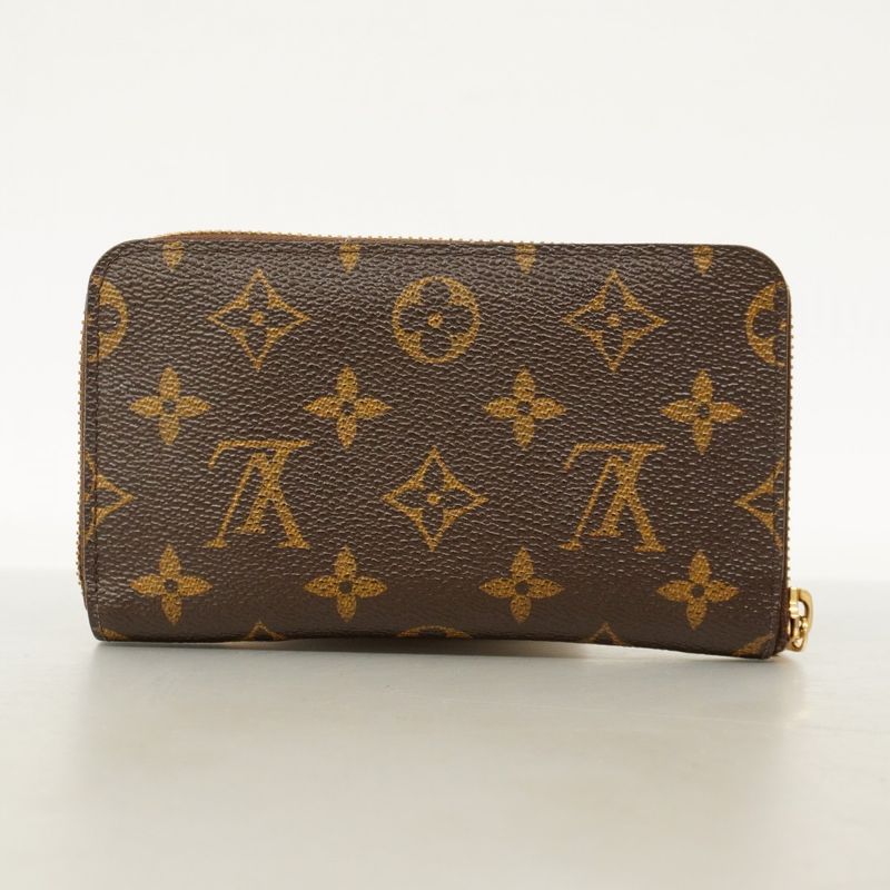 Louis Vuitton Long Wallet Monogram Zippy Compact Wallet NM M61440 Brown Men